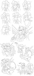 Size: 2773x6085 | Tagged: safe, artist:elioo, pinkie pie, cybertronian, equestria girls, g4, autobot, cookie, crossover, equestria bots, food, sketch, smokescreen, species swap, transformerfied, transformers, transformers prime