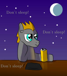 Size: 1820x2052 | Tagged: safe, artist:platinumdrop, oc, oc only, oc:platinumdrop, pegasus, pony, alcohol, beer, drawing tablet, male, moon, night, solo, stallion, stars