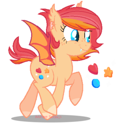 Size: 398x402 | Tagged: safe, artist:awoomarblesoda, oc, oc only, oc:fruit snacks, bat pony, pony, base used, female, mare, simple background, solo, transparent background