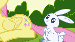 Size: 1280x720 | Tagged: safe, screencap, angel bunny, fluttershy, g4, the cutie mark chronicles