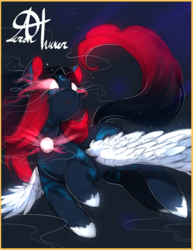 Size: 1275x1650 | Tagged: safe, alternate version, artist:alts-art, oc, oc only, oc:fayde, pegasus, pony, colored wings, female, glowing eyes, mare, solo, wings