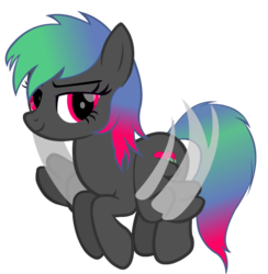Size: 690x706 | Tagged: safe, artist:thunder-blur, oc, oc only, oc:paintheart, pegasus, pony, cute, female, flying, looking at you, mare, multicolored mane, multicolored tail, ocbetes, simple background, smiling, solo, tail