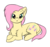 Size: 626x589 | Tagged: safe, artist:shaliwolf, fluttershy, pony, g4, female, looking at you, prone, simple background, solo, transparent background, wingless