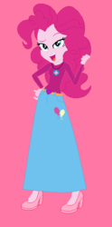 Size: 310x624 | Tagged: safe, artist:starman1999, pinkie pie, equestria girls, g4, clothes, female, long skirt, skirt, solo