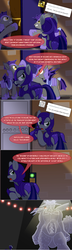 Size: 1148x4012 | Tagged: safe, artist:ladyanidraws, discord, oc, oc:adamant, oc:pun, oc:westwood, pony, ask pun, g4, agent 707, armor, ask, magic, night guard armor