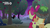 Size: 1600x900 | Tagged: safe, screencap, apple bloom, applejack, big macintosh, the great seedling, g4, going to seed, apple, apple tree, bipedal, bush, camouflage, fence, food, glowing eyes, helmet, leaves, orchard, red eyes, rope, shadow, sticks, tree