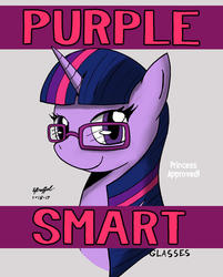 Size: 1024x1271 | Tagged: safe, artist:cartoon-eric, twilight sparkle, alicorn, pony, g4, glasses, purple smart, twilight sparkle (alicorn)