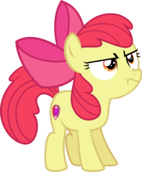 Size: 808x975 | Tagged: safe, artist:crystalmagic6, apple bloom, earth pony, pony, g4, female, filly, inkscape, request, simple background, solo, transparent background, vector