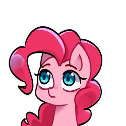 Size: 3000x3000 | Tagged: safe, artist:nocturne1113, pinkie pie, earth pony, pony, g4, bust, cute, diapinkes, female, high res, mare, portrait, simple background, solo, white background