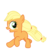 Size: 3200x3200 | Tagged: safe, artist:cheezedoodle96, applejack, earth pony, pony, g4, .svg available, female, filly, filly applejack, high res, juxtaposition bait, laughing, looking back, open mouth, running, simple background, solo, svg, tongue out, transparent background, vector, younger