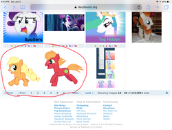 Size: 2048x1536 | Tagged: safe, edit, edited screencap, applejack, autumn afternoon, big macintosh, cloudchaser, flitter, princess celestia, queen novo, rarity, pegasus, pony, ask flitter and cloudchaser, derpibooru, g4, my little pony: the movie, blushing, browser, buttons, colt, colt big macintosh, female, filly, filly applejack, foal, irl, juxtaposition, kissing, male, meta, photo, plushie, red circle, running, vector, younger