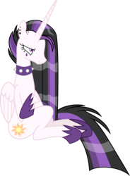 Size: 5723x7797 | Tagged: safe, artist:shootingstarsentry, princess celestia, alicorn, pony, between dark and dawn, g4, celestia is not amused, female, mare, punklestia, simple background, transparent background, unamused, vector