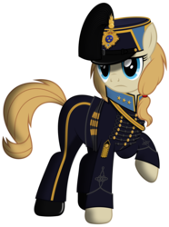 Size: 1024x1377 | Tagged: safe, artist:brony-works, earth pony, pony, clothes, female, hat, mare, simple background, solo, sweden, transparent background, uniform, vector