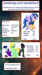Size: 1500x2618 | Tagged: safe, artist:mattreverse, pony, commission info, commission open, price sheet