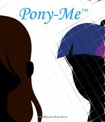 Size: 880x1024 | Tagged: safe, artist:momoruuu, twilight sparkle, human, fanfic:pony-me, g4, fanfic, fanfic art, fanfic cover, silhouette, text