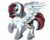 Size: 2516x1989 | Tagged: safe, artist:pridark, oc, oc only, oc:eagle eye, pegasus, pony, coat markings, commission, male, raised hoof, smiling, socks (coat markings), solo