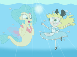 Size: 3264x2448 | Tagged: safe, princess skystar, seapony (g4), g4, my little pony: the movie, clothes, cosplay, costume, crossover, high res, phineas and ferb, underwater