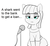 Size: 1500x1376 | Tagged: safe, artist:pabbley, edit, maud pie, earth pony, pony, g4, female, mare, maud the comedian, microphone, monochrome, open mouth, partial color, solo, stand-up comedy, text