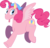 Size: 1280x1221 | Tagged: dead source, safe, artist:sleepy--demon, part of a set, pinkie pie, pegasus, pony, g4, bandana, colored ears, female, flying, g5 concept leak style, g5 concept leaks, looking at you, mare, pegasus pinkie pie, pinkie pie (g5 concept leak), race swap, raised hoof, redesign, simple background, solo, spread wings, tongue out, transparent background, wings