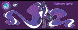 Size: 1920x741 | Tagged: safe, artist:dianamur, nightmare rarity, pony, g4, female, reference sheet, solo