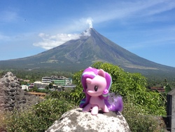 Size: 3264x2448 | Tagged: safe, artist:don2602, starlight glimmer, pony, unicorn, g4, bicol, brushable, cute, high res, irl, irl pony, mayon volcano, philippines, photo, ponies around the world, solo, toy