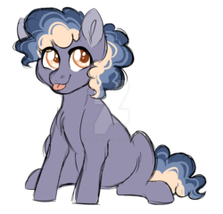 Size: 911x878 | Tagged: safe, artist:azure-art-wave, oc, oc only, oc:cloudy quartz, earth pony, pony, colt, deviantart watermark, magical lesbian spawn, male, obtrusive watermark, offspring, parent:high winds, parent:marble pie, simple background, solo, tongue out, transparent background, watermark