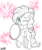 Size: 1959x2358 | Tagged: safe, artist:lamb, pinkie pie, earth pony, pony, g4, :p, bipedal, cute, diapinkes, female, fireworks, floppy ears, one eye closed, party cannon, signature, sketch, solo, tongue out, wink