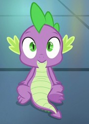 Size: 443x612 | Tagged: safe, screencap, spike, dragon, father knows beast, g4, belly, claws, cropped, cute, male, spikabetes, tail, toes, winged spike, wings