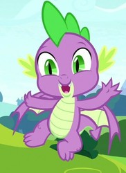 Size: 434x595 | Tagged: safe, screencap, spike, dragon, a matter of principals, g4, claws, cropped, cute, flying, male, solo, spikabetes, toes, waving, winged spike, wings