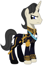 Size: 731x1093 | Tagged: safe, artist:brony-works, pony, clothes, male, simple background, solo, stallion, sweden, sword, transparent background, uniform, vector, weapon