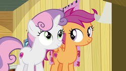 Size: 1920x1080 | Tagged: safe, screencap, scootaloo, sweetie belle, pony, g4, the last crusade, female