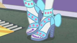 Size: 853x480 | Tagged: safe, edit, edited screencap, screencap, rarity, equestria girls, equestria girls specials, g4, my little pony equestria girls: better together, my little pony equestria girls: rollercoaster of friendship, close-up, clothes, feet, high heels, human feet, legs, nail polish, open-toed shoes, pictures of legs, sandals, shoes, toenail polish, toenails, toes