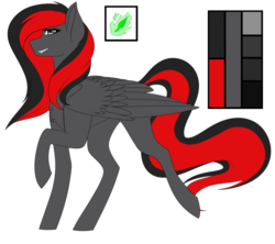 Size: 948x842 | Tagged: safe, artist:draw-it-jewel, oc, oc only, oc:burning shadow, pegasus, pony, vampire, reference sheet, simple background, solo, transparent background
