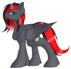 Size: 904x884 | Tagged: safe, artist:xx-nocturnalskies-xx, oc, oc only, oc:burning shadow, pegasus, pony, vampire, simple background, solo, transparent background