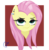 Size: 2142x2178 | Tagged: safe, artist:luxsimx, fluttershy, pegasus, pony, fake it 'til you make it, g4, bust, disembodied head, ear piercing, eyeshadow, female, fluttergoth, high res, looking at you, makeup, mare, piercing, solo, unamused