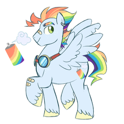 Size: 1000x1000 | Tagged: safe, artist:frowoppy, oc, oc only, oc:blizzard, pegasus, pony, male, offspring, parent:rainbow dash, parent:soarin', parents:soarindash, simple background, solo, stallion, white background