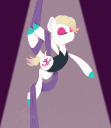 Size: 1172x1350 | Tagged: safe, artist:imaplatypus, oc, oc only, oc:spin lacey, earth pony, pony, aerial dance, solo