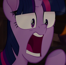 Size: 776x772 | Tagged: safe, screencap, twilight sparkle, alicorn, pony, g4, my little pony: the movie, cropped, faic, female, funny, funny face, great moments in animation, hilarious, mare, open mouth, raised hoof, solo focus, twilight sparkle (alicorn), twilight sparkle is best facemaker, why the long face