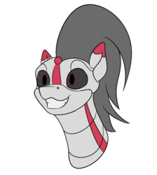 Size: 1000x1115 | Tagged: safe, artist:rubiont, oc, oc:rubiont, pony, robot, robot pony, grin, happy, rubiont stickerpack, smiling, sticker