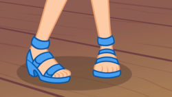 Size: 1920x1080 | Tagged: safe, edit, editor:sonic ranger, pinkie pie, equestria girls, equestria girls series, g4, spring breakdown, spoiler:eqg series (season 2), close-up, feet, legs, open-toed shoes, pictures of legs, skin color edit