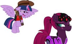 Size: 14880x9129 | Tagged: safe, alternate version, artist:ejlightning007arts, edit, tempest shadow, twilight sparkle, alicorn, pony, g4, drool, female, flying, heart eyes, lesbian, one eye closed, overwatch, ship:tempestlight, shipping, simple background, sniper, sniper (tf2), team fortress 2, transparent background, twilight sniper, twilight sparkle (alicorn), vector, widowmaker, widowtempest, wingding eyes, wings, wink