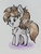 Size: 2456x3226 | Tagged: safe, artist:lightisanasshole, oc, oc only, oc:dorm pony, pony, adorkable, cheek fluff, chest fluff, chibi, cute, dork, ear fluff, female, happy, high res, looking at you, messy mane, shadow, simple background, smiling, solo