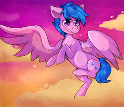 Size: 1500x1300 | Tagged: safe, artist:cinnamonsparx, firefly, pony, g1, g4, cloud, female, g1 to g4, generation leap, solo