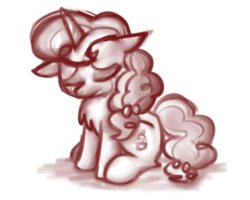 Size: 2560x2048 | Tagged: safe, artist:sugar morning, sugar belle, pony, unicorn, g4, chest fluff, crying, doodle, eyes closed, female, high res, monochrome, sad, simple background, sitting, sketch, solo, vent art, white background
