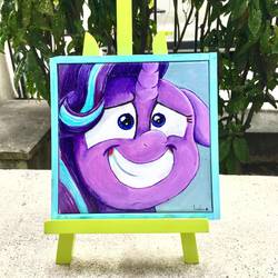 Size: 894x894 | Tagged: safe, artist:colorsceempainting, starlight glimmer, pony, g4, face, female, painting, solo