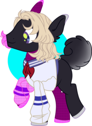 Size: 1280x1751 | Tagged: safe, artist:daydreamprince, oc, oc only, earth pony, pony, augmented tail, base used, clothes, male, shirt, solo, stallion