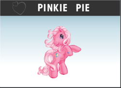 Size: 692x505 | Tagged: safe, pinkie pie (g3), earth pony, pony, g3, female, rearing, solo, super smash bros., text