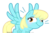 Size: 1626x1073 | Tagged: safe, artist:harmony bell, artist:mint-light, sassaflash, pegasus, pony, g4, background pony, blushing, derp, silly, simple background, smiling, solo, spread wings, transparent background, wings, ych result