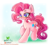 Size: 1100x994 | Tagged: safe, artist:chaosangeldesu, pinkie pie, earth pony, pony, g4, alternate hairstyle, cheek fluff, chest fluff, cute, diapinkes, ear fluff, female, freckles, leg fluff, looking at something, mare, patreon, patreon logo, plant, solo, sprout