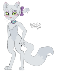 Size: 789x1012 | Tagged: safe, artist:unoriginai, capper dapperpaws, opalescence, rarity, abyssinian, cat, anthro, g4, my little pony: the movie, abyssinianized, anthro pets, chest fluff, cute, female, male, opalcapper, race swap, shipping, solo, species swap, straight